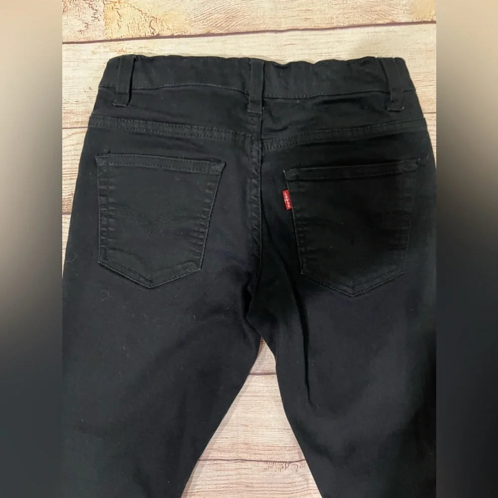 Levi's 502 Jeans Boys Black  Size 10 Reg 25x25 Regular Taper Adjustable Waist